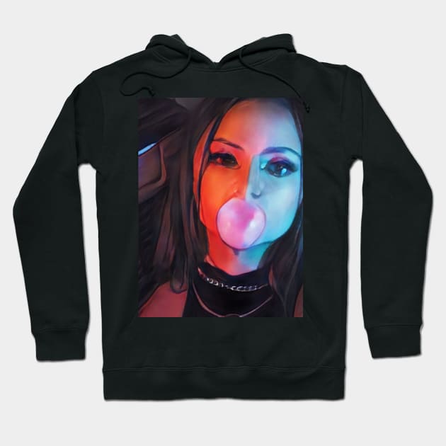 Bubble Gum Woman Geek Designer Dune Stika Artistic Anime Style Hoodie by cornelliusy